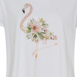 MARTA DU CHATEAU Marta Du Chateau dam t-shirt MdcMarie T-shirt BeigeFlamingo