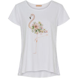 MARTA DU CHATEAU Marta Du Chateau dam t-shirt MdcMarie T-shirt BeigeFlamingo