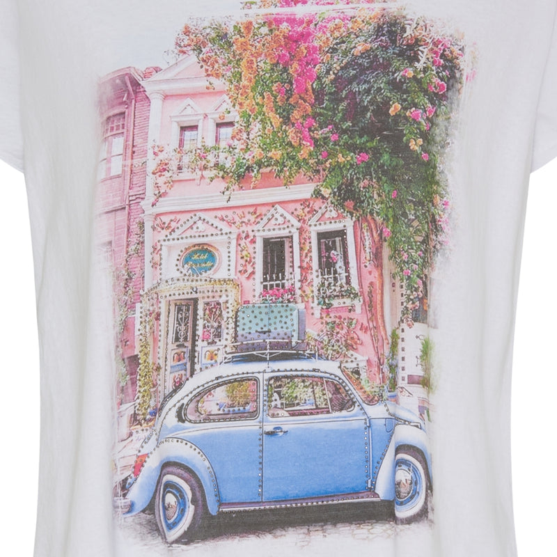 MARTA DU CHATEAU Marta Du Chateau dam t-shirt MdcMarie T-shirt BlueBeetle