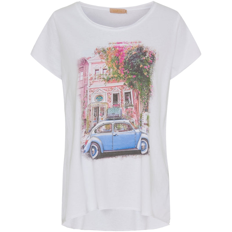 MARTA DU CHATEAU Marta Du Chateau dam t-shirt MdcMarie T-shirt BlueBeetle