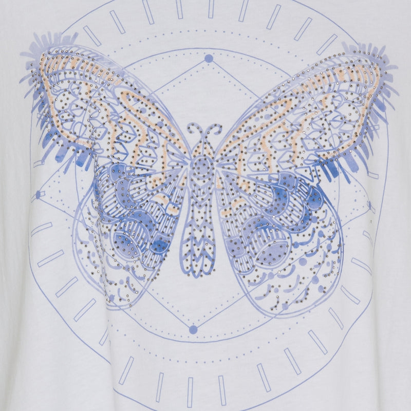 MARTA DU CHATEAU Marta Du Chateau dam t-shirt MdcMarie T-shirt BlueButterfly