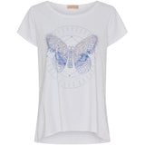 MARTA DU CHATEAU Marta Du Chateau dam t-shirt MdcMarie T-shirt BlueButterfly