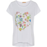 MARTA DU CHATEAU Marta Du Chateau dam t-shirt MdcMarie T-shirt FlowerHearts