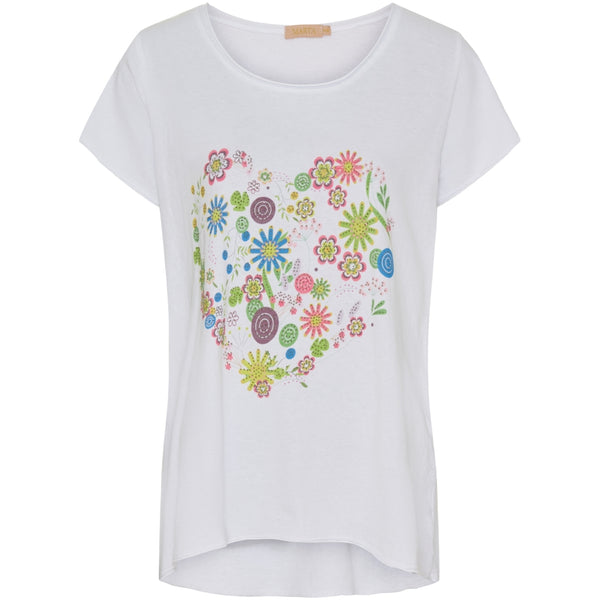 MARTA DU CHATEAU Marta Du Chateau dam t-shirt MdcMarie T-shirt FlowerHearts