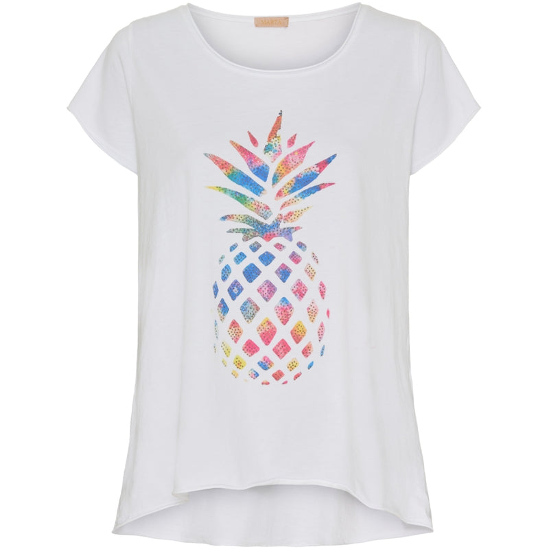 MARTA DU CHATEAU Marta Du Chateau dam t-shirt MdcMarie T-shirt WhitePineappel