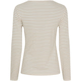 MARTA DU CHATEAU Marta Du Chateau dam t-shirt MdcNancy LS Tee Beige/white