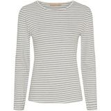 MARTA DU CHATEAU Marta Du Chateau dam t-shirt MdcNancy LS Tee Grey/White