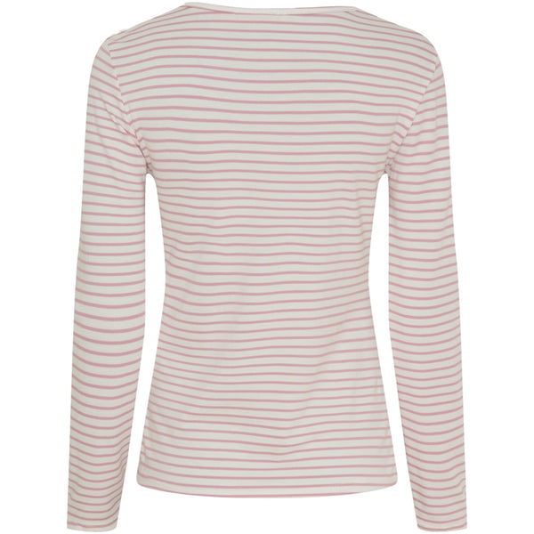 MARTA DU CHATEAU Marta Du Chateau dam t-shirt MdcNancy LS Tee Rose/white