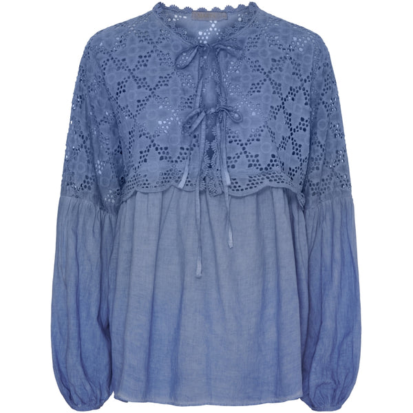 MARTA DU CHATEAU Marta Du Chateau dam blus MdcAurora Blouse Jeans Cold Wash