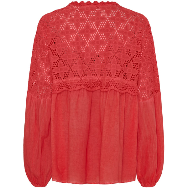 MARTA DU CHATEAU Marta Du Chateau dam blus MdcAurora Blouse Rosso Cold Wash