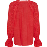 MARTA DU CHATEAU Marta Du Chateau dam blus MdcBianca Blouse Red Cold Wash