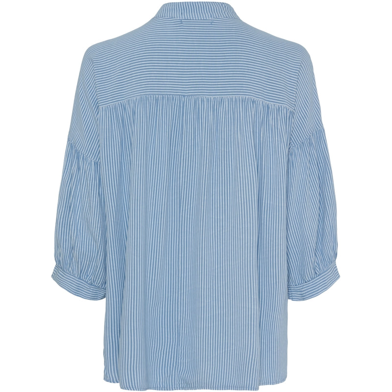 MARTA DU CHATEAU Marta Du Chateau dam blus MdcIlina Blouse Avio Stripe