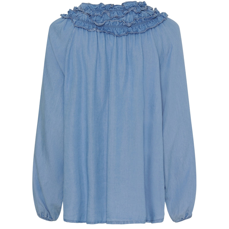 MARTA DU CHATEAU Marta Du Chateau dam blus MdcJulietta Blouse Light blue