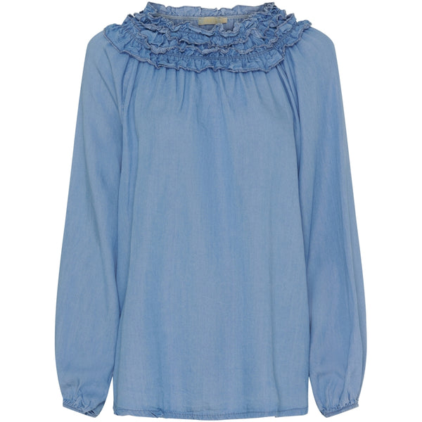 MARTA DU CHATEAU Marta Du Chateau dam blus MdcJulietta Blouse Light blue