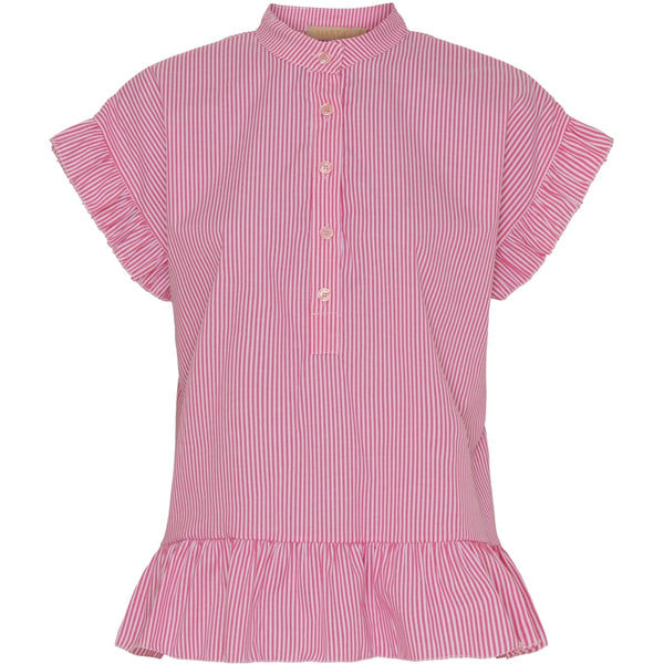 MARTA DU CHATEAU Marta Du Chateau dam blus Mdclia Blouse Fuxia Stripe