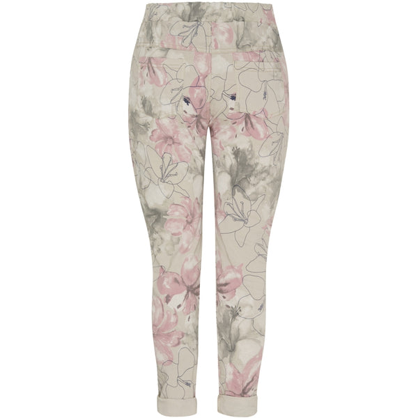 MARTA DU CHATEAU Marta Du Chateau dam byxor MdcMiley Pant BeigeFlower