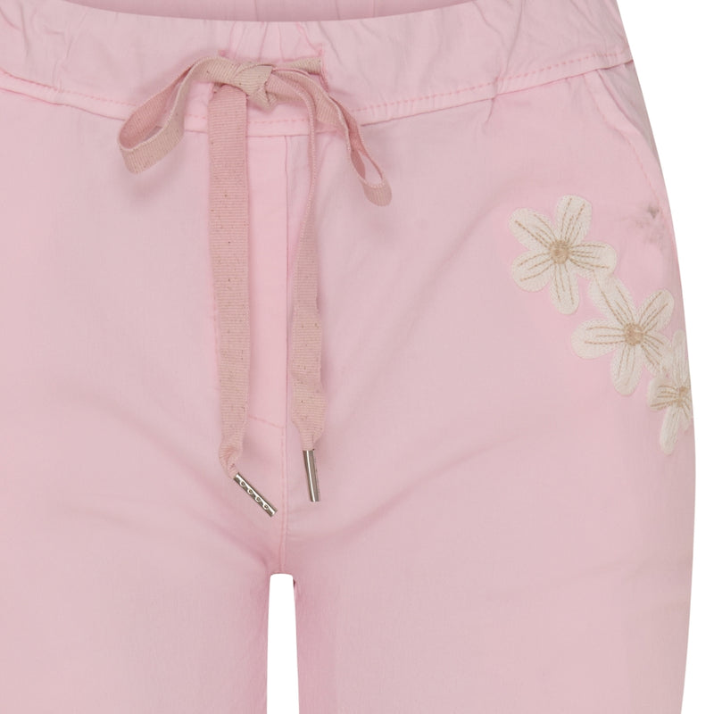 MARTA DU CHATEAU Marta Du Chateau dam byxor MdcTalia Pant Baby Pink/White Flower