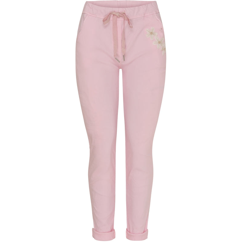 MARTA DU CHATEAU Marta Du Chateau dam byxor MdcTalia Pant Baby Pink/White Flower