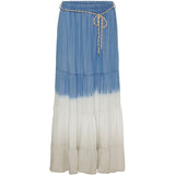 MARTA DU CHATEAU Marta Du Chateau dame nederdel MdcTekla Skirt LightBlue/White/Beige