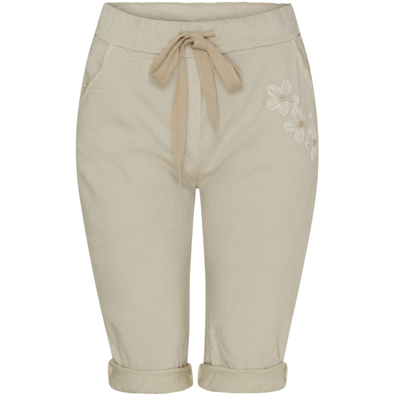 MARTA DU CHATEAU Marta Du Chateau dam shorts MdcRosetta Shorts Beige/White Flower