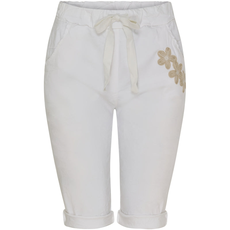 MARTA DU CHATEAU Marta Du Chateau dam shorts MdcRosetta Shorts White/Beige Flower