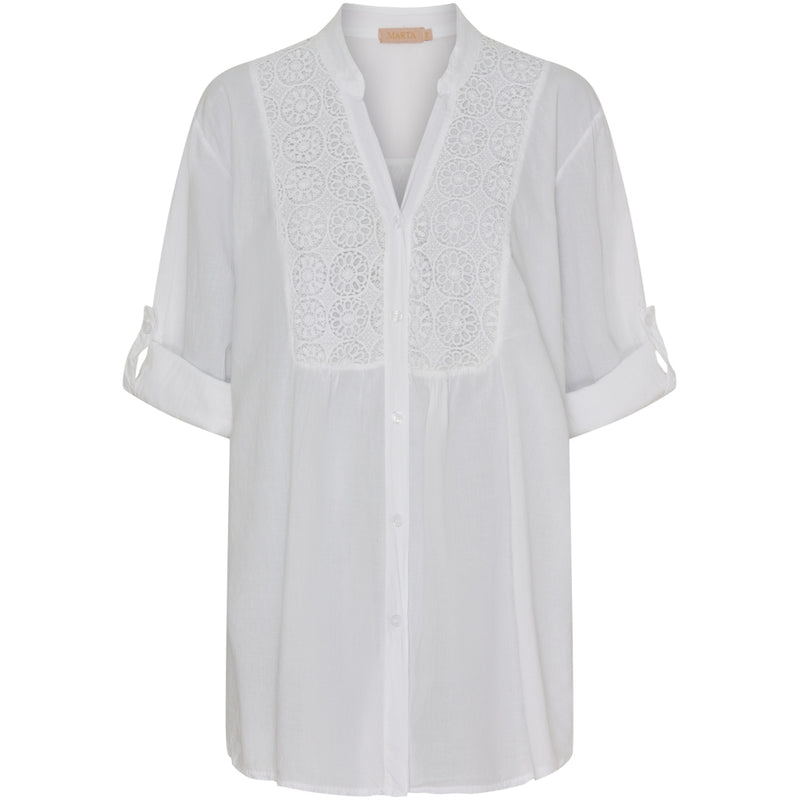 MARTA DU CHATEAU Marta Du Chateau dam skjorta MdcMargherita Shirt White