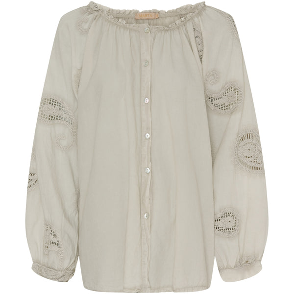 MARTA DU CHATEAU Marta Du Chateau dam skjorta MdcPatty Shirt Beige