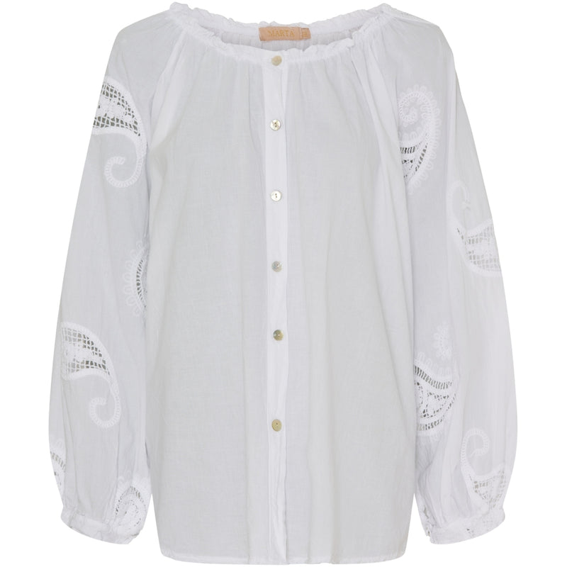 MARTA DU CHATEAU Marta Du Chateau dam skjorta MdcPatty Shirt White