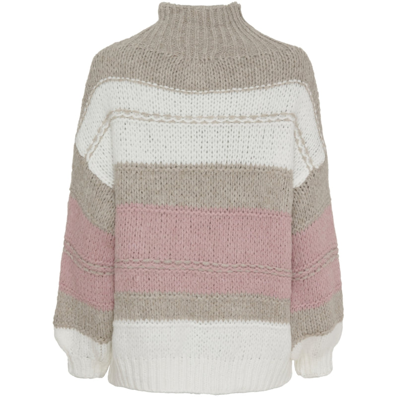 MARTA DU CHATEAU Marta Du Chateau dam stickad MdcMaddy Knit Bianco/Beige/Cipria