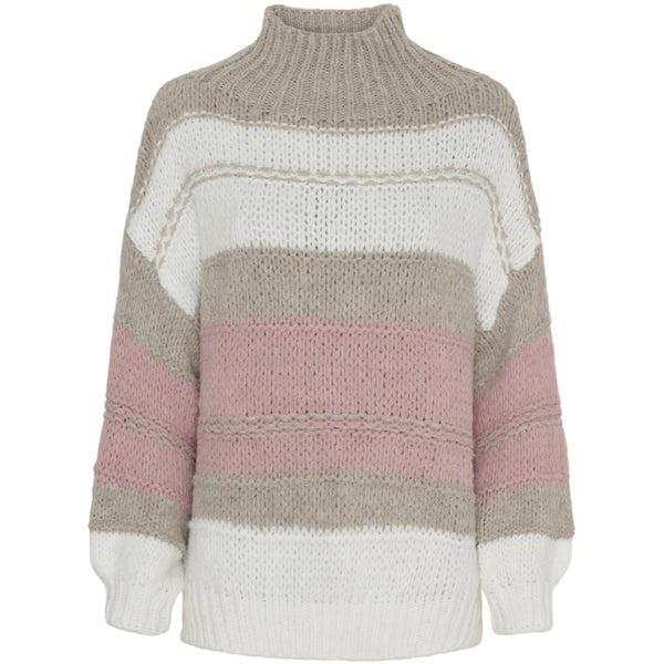 MARTA DU CHATEAU Marta Du Chateau dam stickad MdcMaddy Knit Bianco/Beige/Cipria