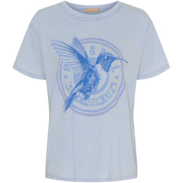 MARTA DU CHATEAU Marta Du Chateau dam t-shirt MdcInge T-shirt Blue/Dark Blue Hummingbird