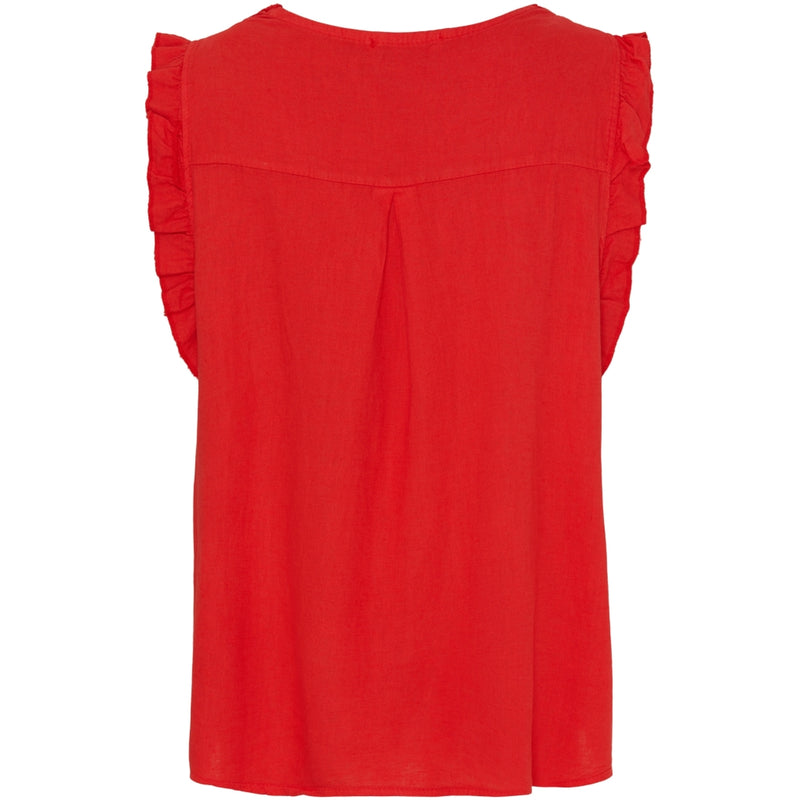 MARTA DU CHATEAU Marta Du Chateau dam top MdcElke Top Rosso