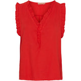 MARTA DU CHATEAU Marta Du Chateau dam top MdcElke Top Rosso