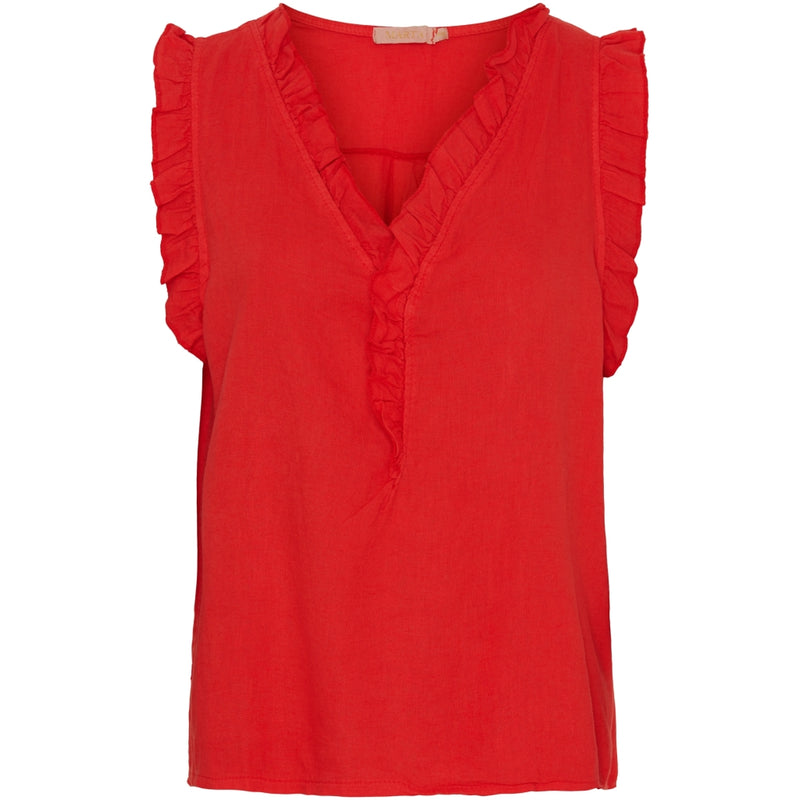 MARTA DU CHATEAU Marta Du Chateau dam top MdcElke Top Rosso