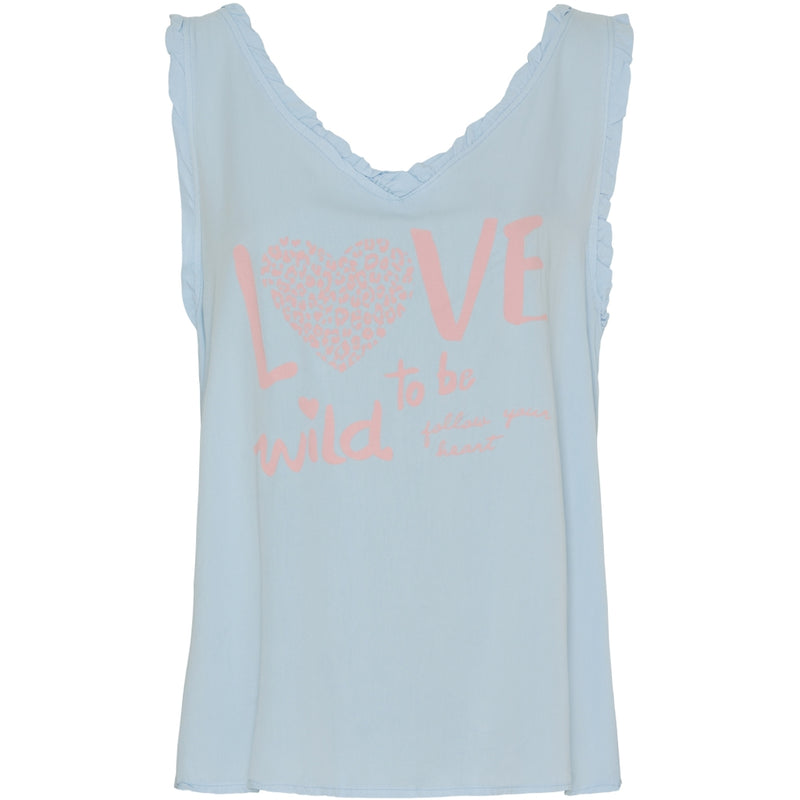 MARTA DU CHATEAU Marta Du Chateau dam top MdcMartina Top Celeste 401/Rosa Print