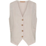 MARTA DU CHATEAU Marta Du Chateau dam väst MdcEdel Vest Stripe Old Rose