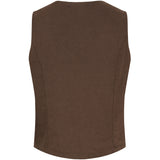 MARTA DU CHATEAU Marta Du Chateau dam väst MdcKatarine Vest Cold brown