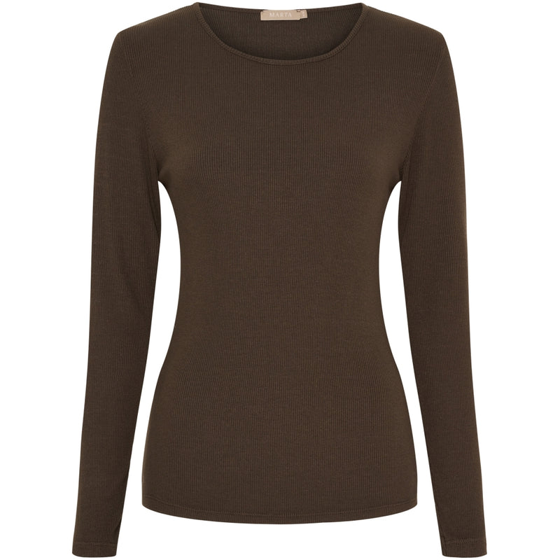 MARTA DU CHATEAU Marta Du Chateau långärmad t-shirt MdcIngrid 4906 LS Tee Solid Moro