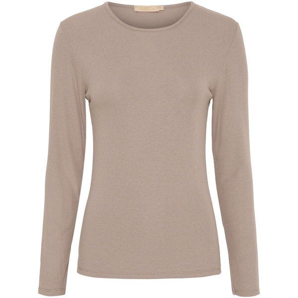 MARTA DU CHATEAU Marta Du Chateau långärmad t-shirt MdcIngrid 4906 LS Tee Solid Fango