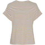 MARTA DU CHATEAU Marta du chateau dam t-shirt 85356 T-shirt White/Beige Stripe