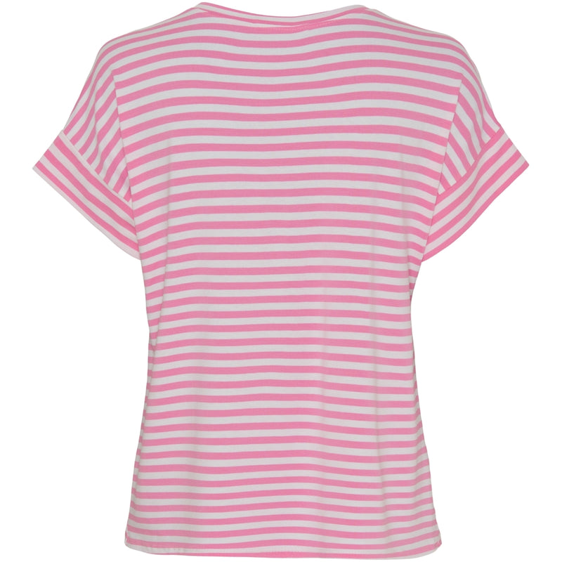 MARTA DU CHATEAU Marta du chateau dam t-shirt 85356 T-shirt White/Bubblegum Stripe