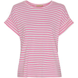 MARTA DU CHATEAU Marta du chateau dam t-shirt 85356 T-shirt White/Bubblegum Stripe