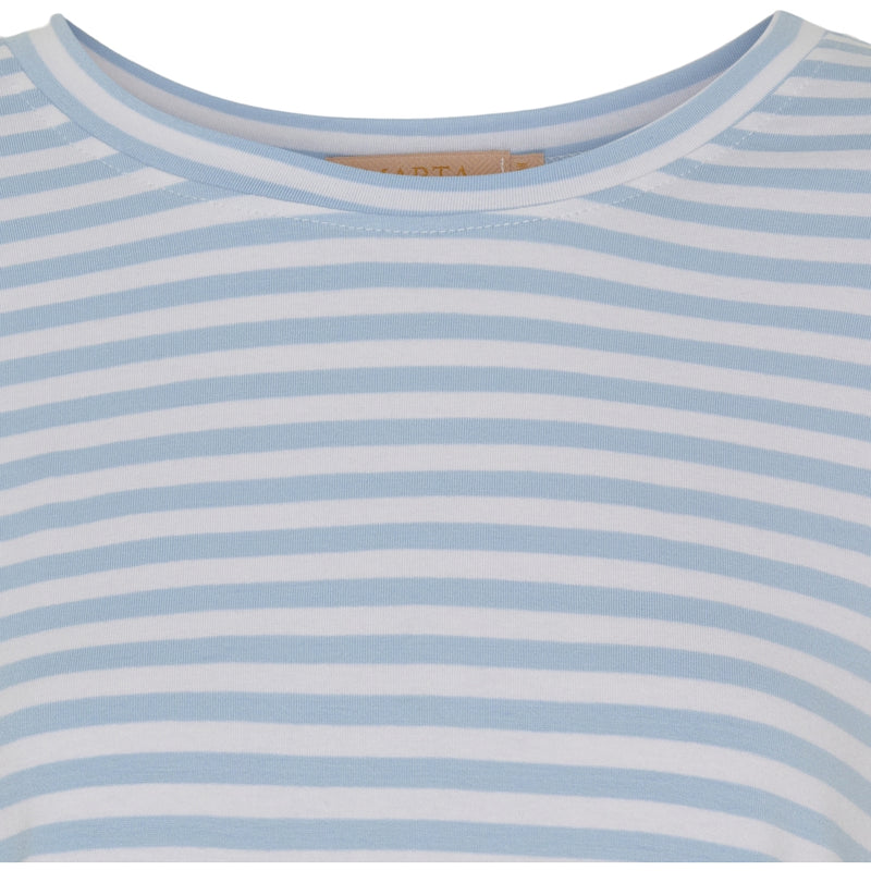 MARTA DU CHATEAU Marta du chateau dam t-shirt 85356 T-shirt White/Celeste Stripe