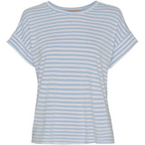 MARTA DU CHATEAU Marta du chateau dam t-shirt 85356 T-shirt White/Celeste Stripe