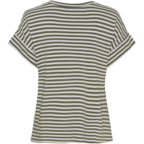 MARTA DU CHATEAU Marta du chateau dam t-shirt 85356 T-shirt White/Military Stripe