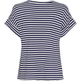 MARTA DU CHATEAU Marta du chateau dam t-shirt 85356 T-shirt White/Navy stripe