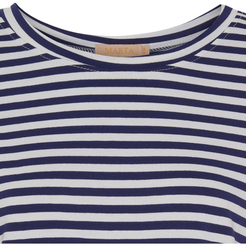 MARTA DU CHATEAU Marta du chateau dam t-shirt 85356 T-shirt White/Navy stripe