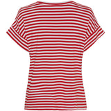 MARTA DU CHATEAU Marta du chateau dam t-shirt 85356 T-shirt White/Rosso Stripe