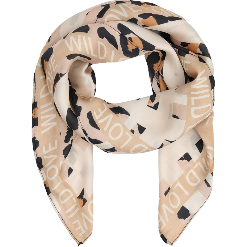 MARTA DU CHATEAU Marta du Chateau Dam Scarf MdcEliane FA-Scarf Scarf Beige Leo