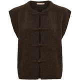MARTA DU CHATEAU Marta du Chateau Dam Väst MdcCelestia 9980 Knit Vest Brown